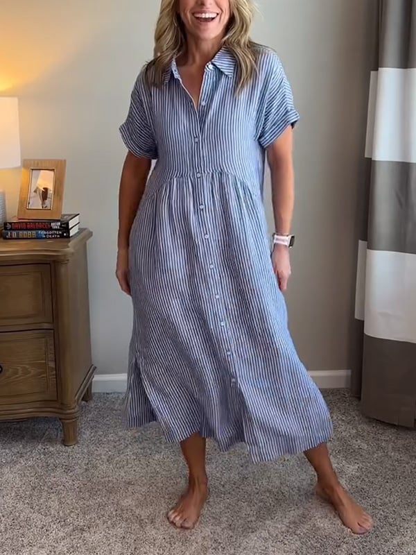 SANDRA | ELEGANT STRIPED DRESS