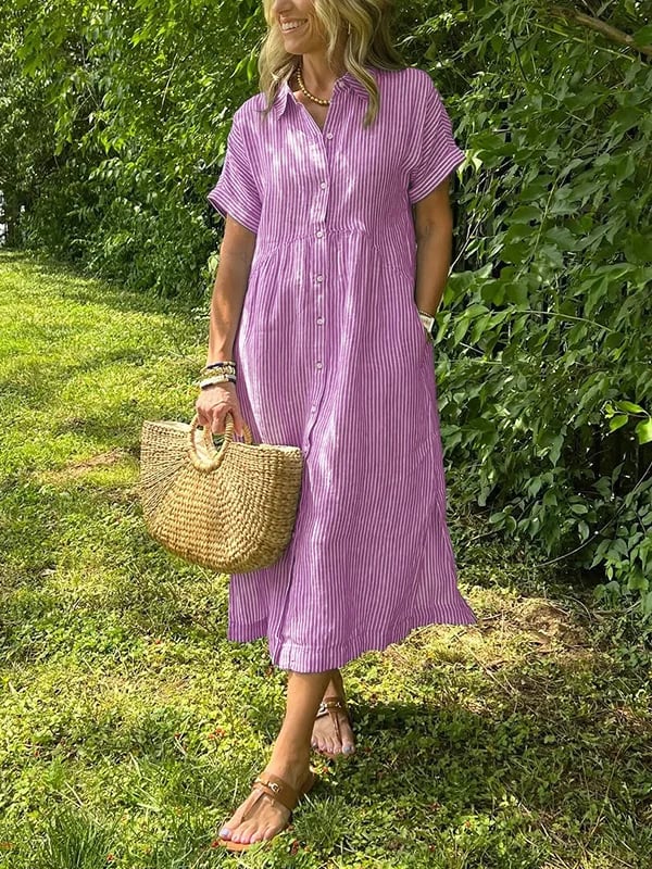 SANDRA | ELEGANT STRIPED DRESS