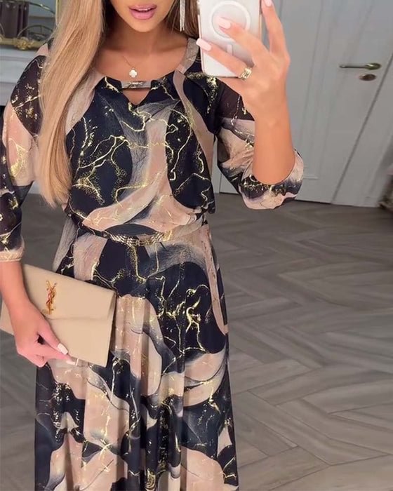 CELESTE | PRINTED ELEGANT DRESS