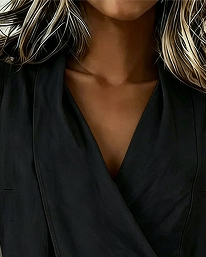 CHLOE | WRAP TOP WITH WIDE STRAPS AND BOW