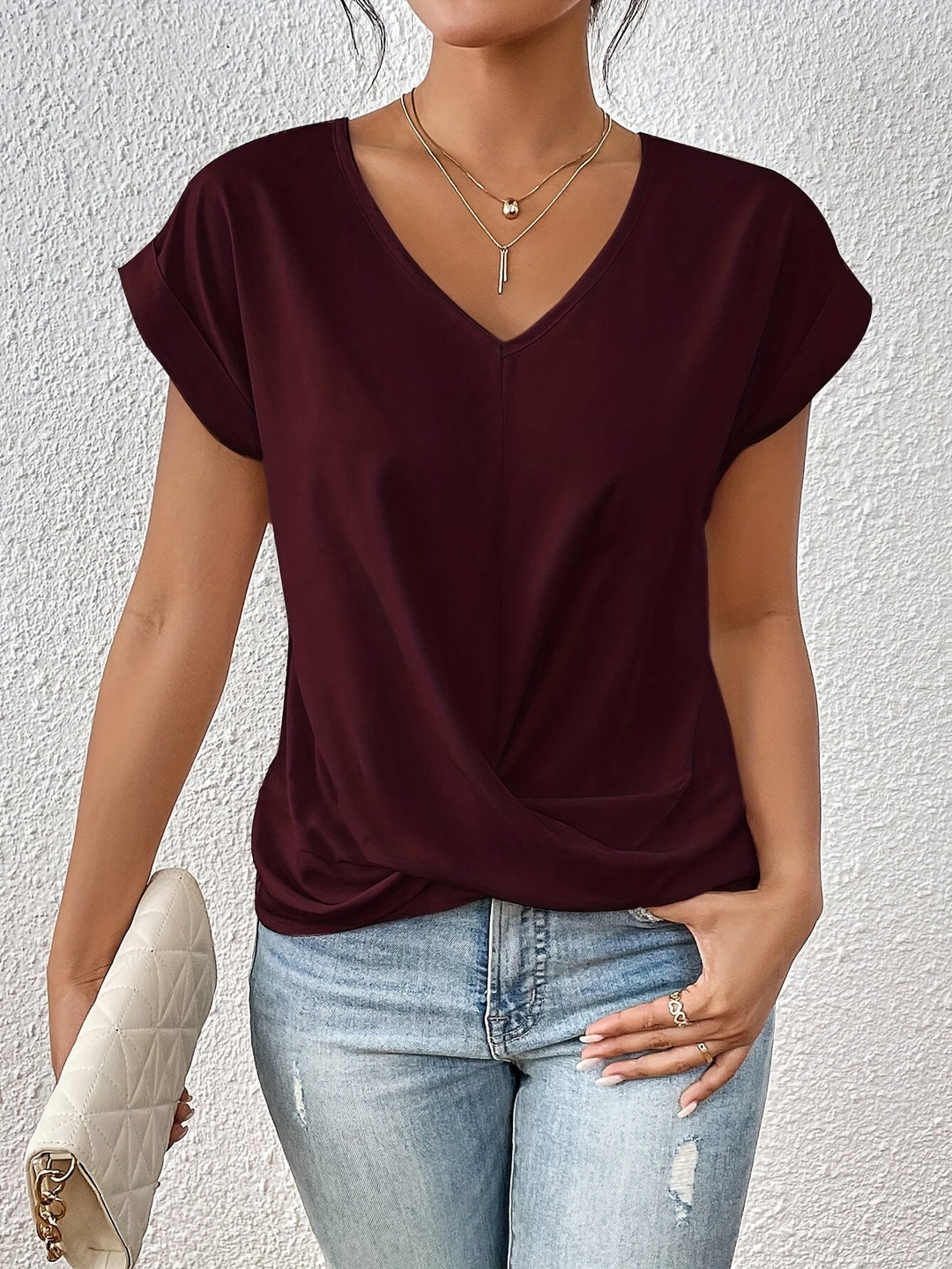 MARJORIE | CASUAL SHIRT WITH HEART NECKLINE
