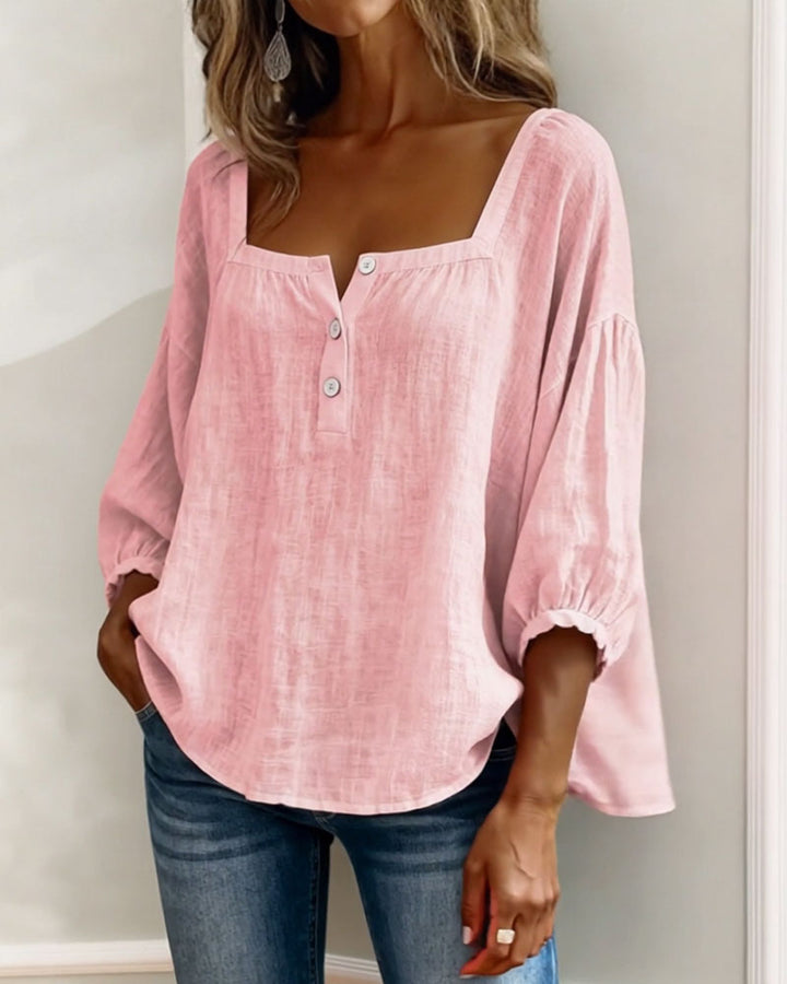 HARPER | SQUARE NECK PUFF SLEEVE BLOUSE