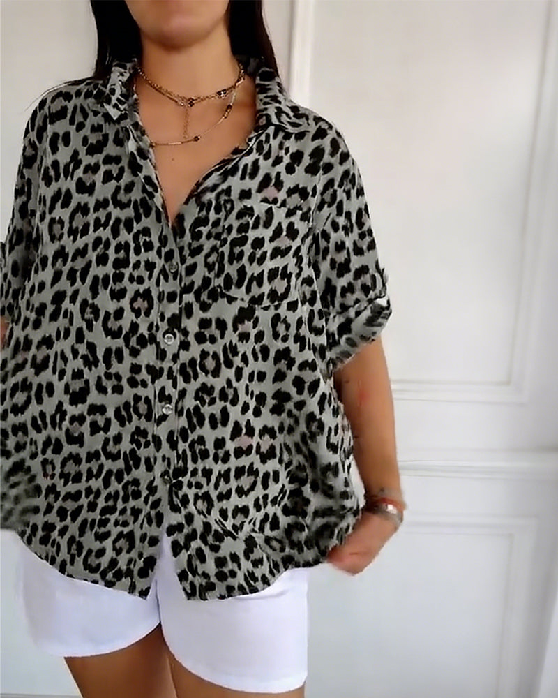 MIA | LEOPARD PRINT FASHION BLOUSE
