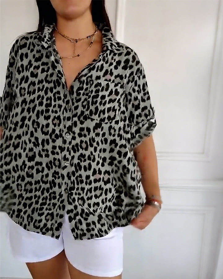 MIA | LEOPARD PRINT FASHION BLOUSE
