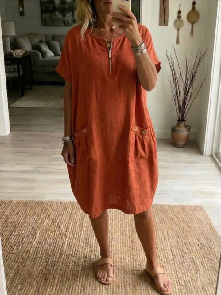 PASCALE | ZIP-FRONT POCKET DRESS