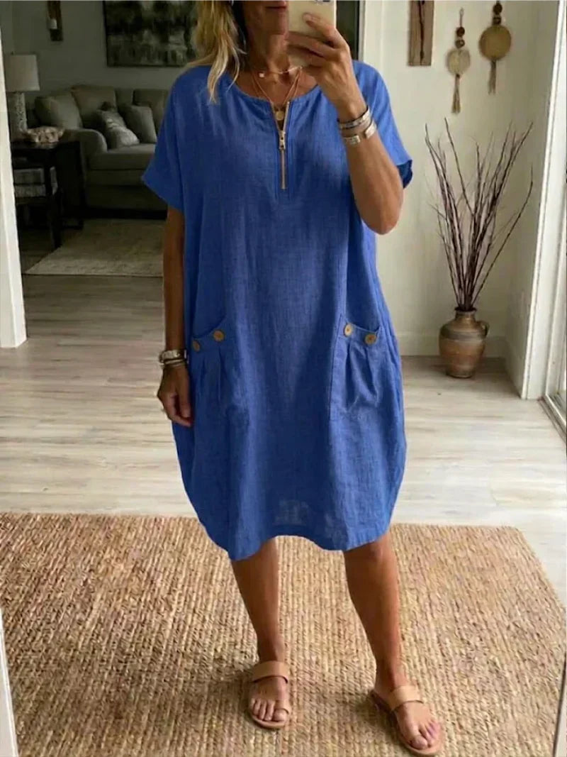 PASCALE | ZIP-FRONT POCKET DRESS