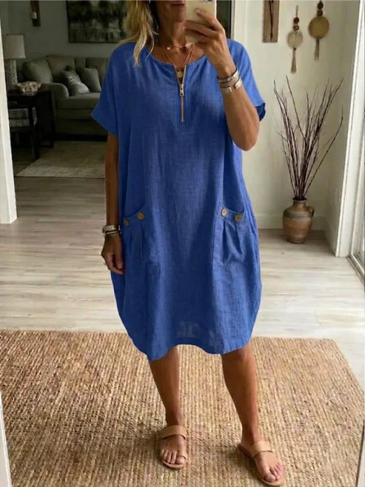 PASCALE | ZIP-FRONT POCKET DRESS
