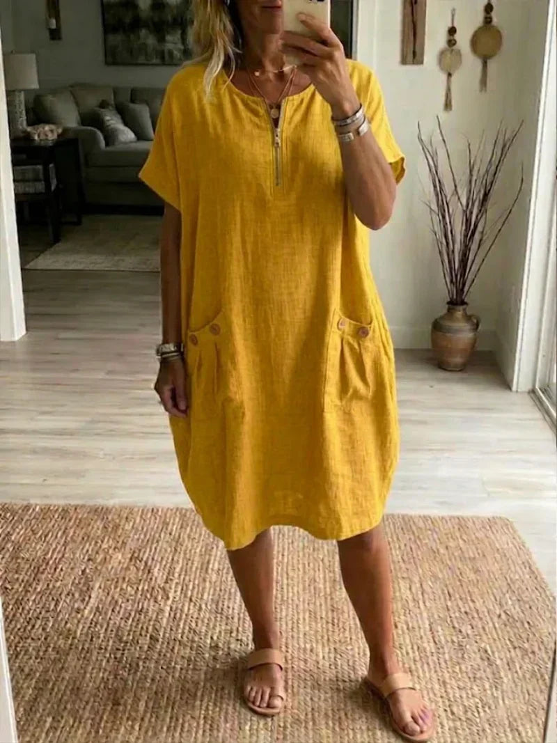 PASCALE | ZIP-FRONT POCKET DRESS