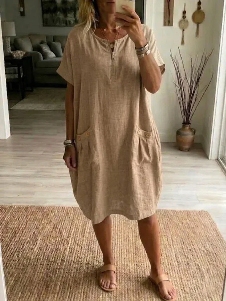 PASCALE | ZIP-FRONT POCKET DRESS