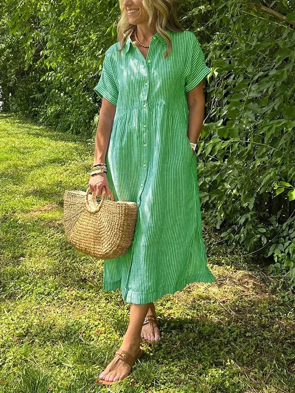 SANDRA | ELEGANT STRIPED DRESS