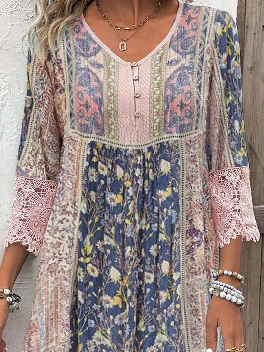 ANNETTE | ELEGANT DRESS WITH PATTERN