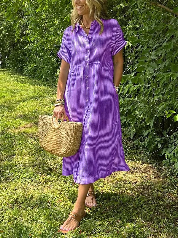SANDRA | ELEGANT STRIPED DRESS