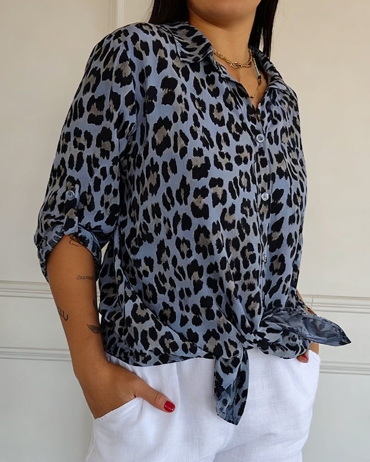 MIA | LEOPARD PRINT FASHION BLOUSE