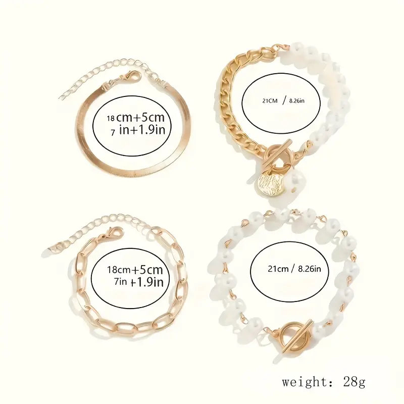 CLEMENTINE | LUXE LAYERED PEARL BRACELET SET