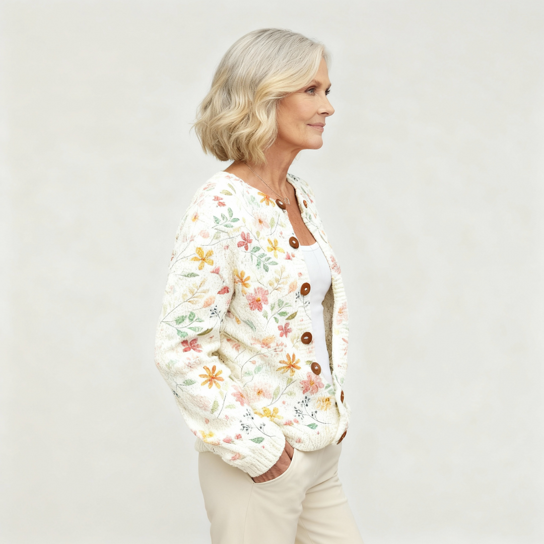 DARA | FLOWERS PRINT CARDIGAN