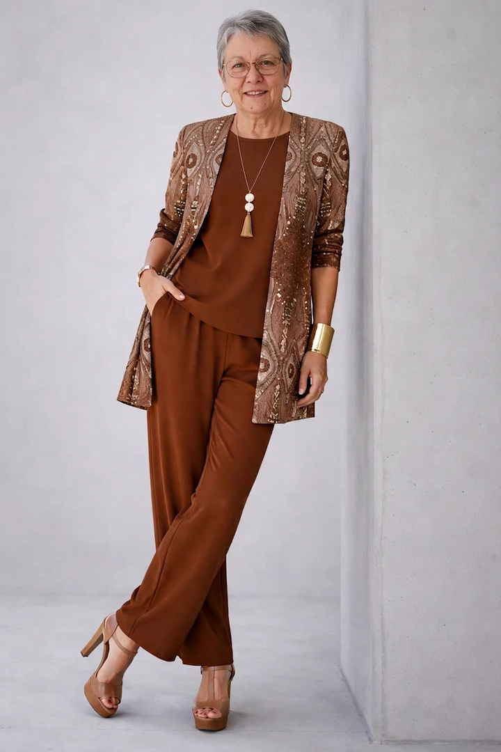 LINA | BROWN 3-PIECE SET