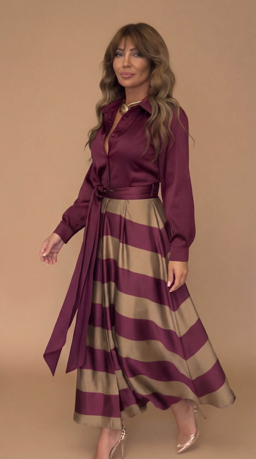 MILA | STRIPED MAXI DRESS