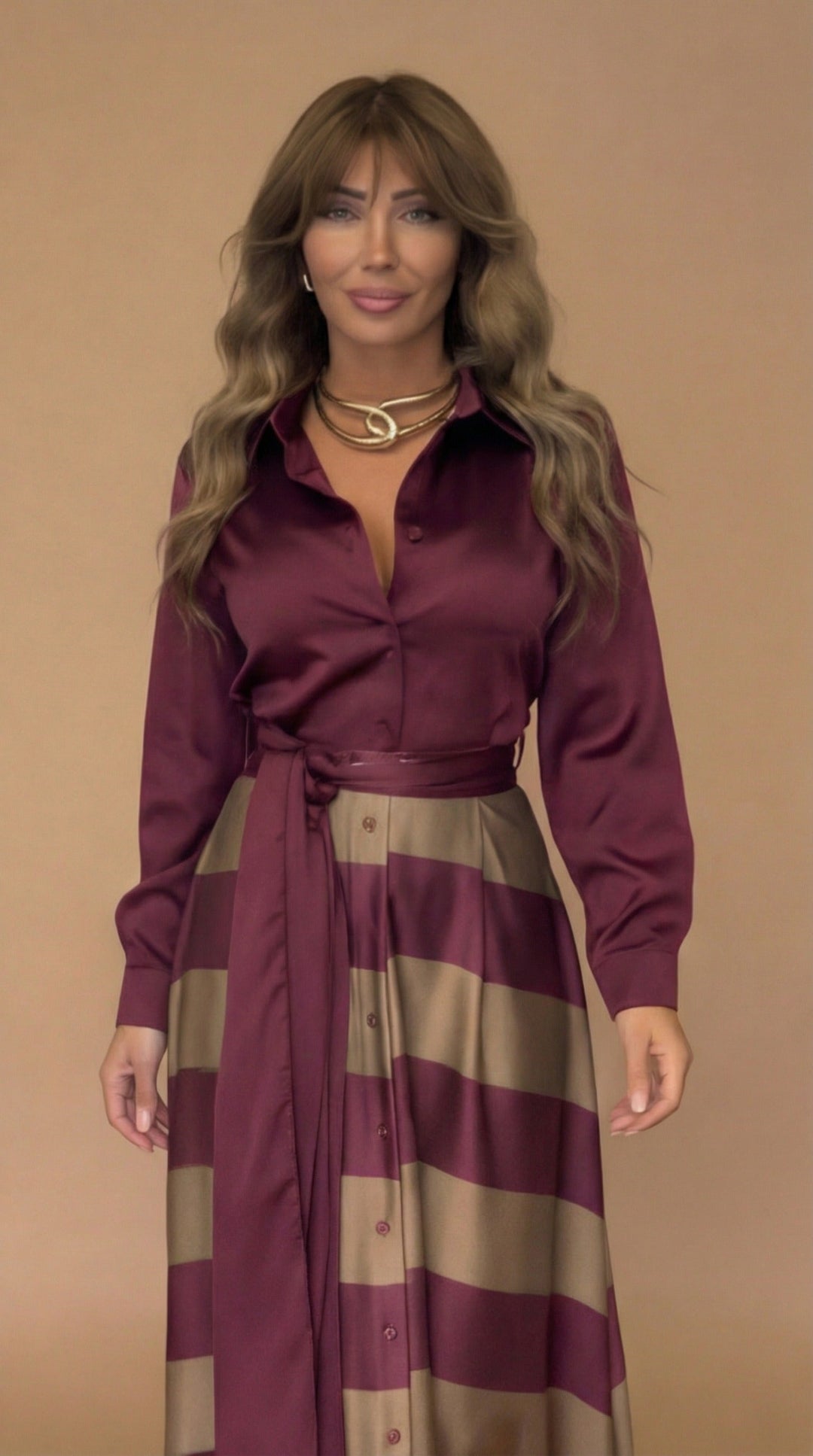 MILA | STRIPED MAXI DRESS