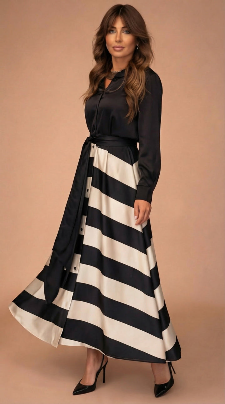 MILA | STRIPED MAXI DRESS