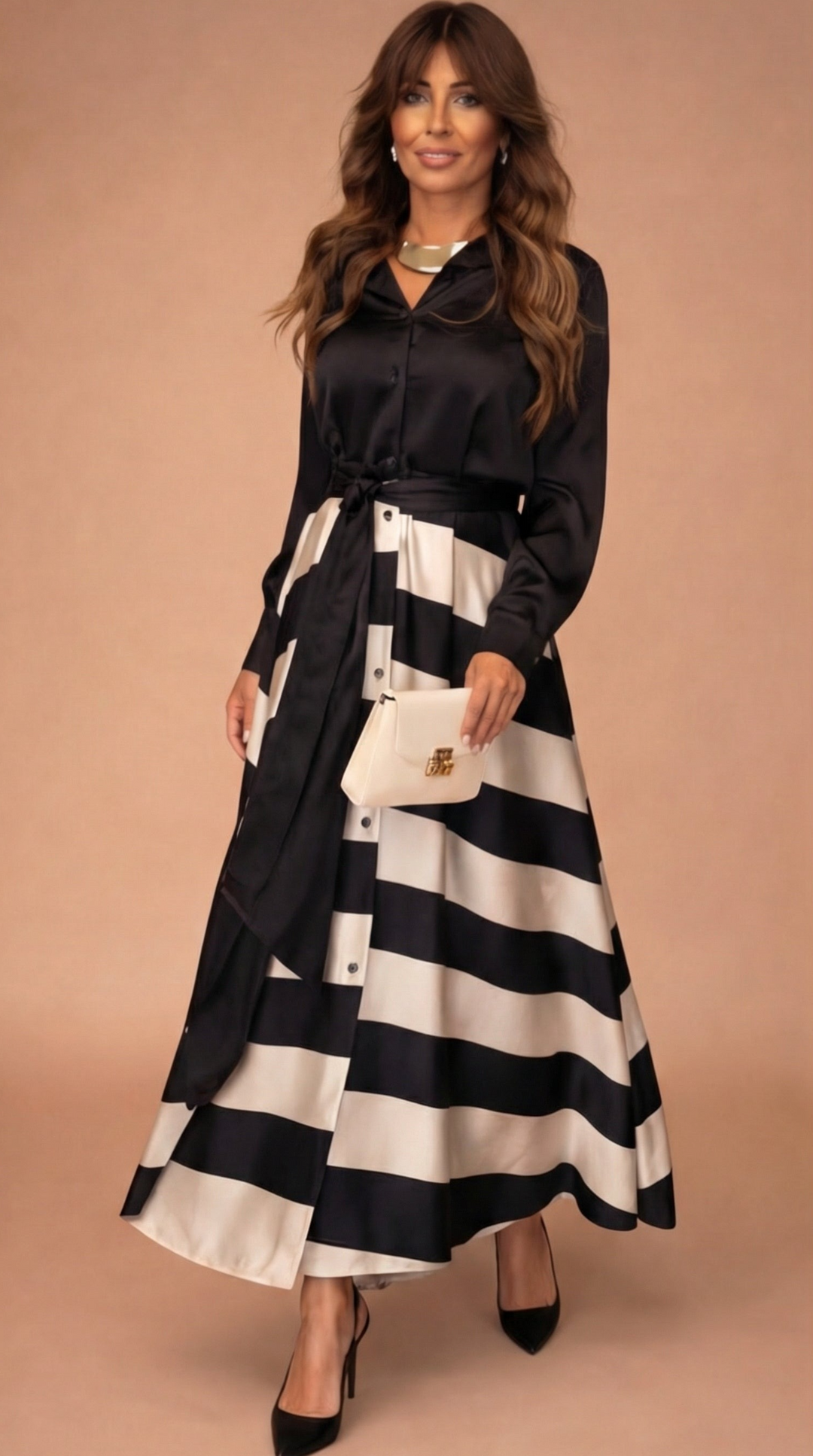MILA | STRIPED MAXI DRESS