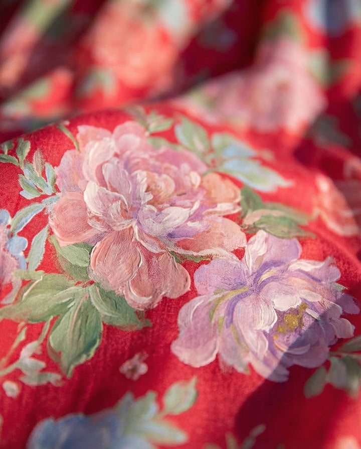 YVONNE | ELEGANT FLORAL V-NECK DRESS