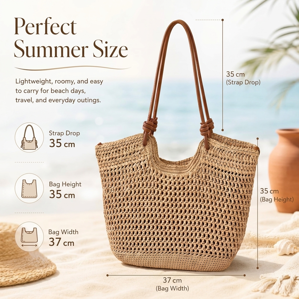 MAREN | CROCHET BEACH TOTE