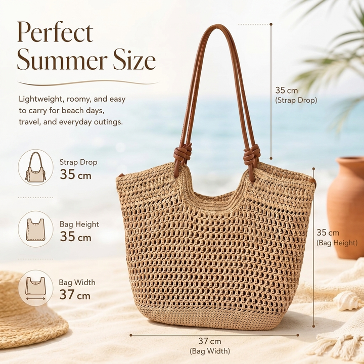 MAREN | CROCHET BEACH TOTE