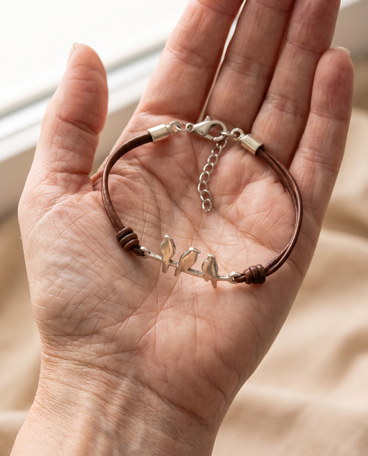 LETTICE | BIRD BRANCH LEATHER BRACELET