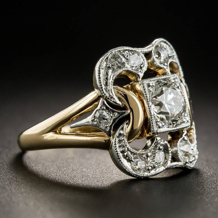 SOPHIA | VINTAGE ZIRCONIA GOLD RING