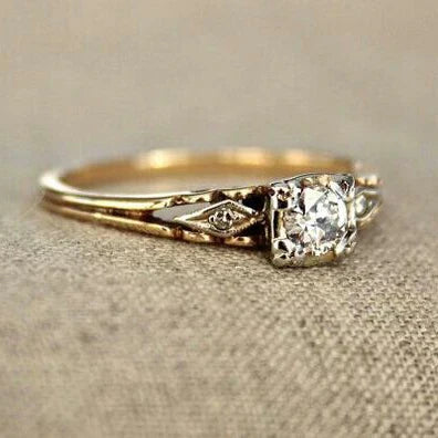 GRACE | CLASSIC ZIRCONIA GOLD RING