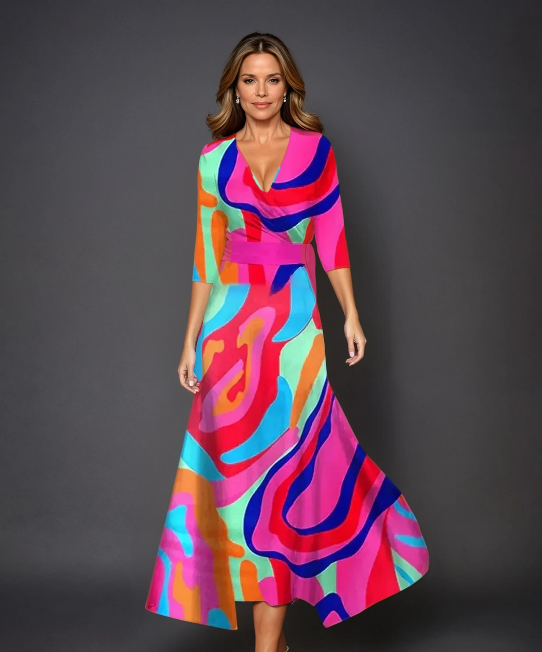 ARIA | CHIC DRESS WITH FLORAL PRINT