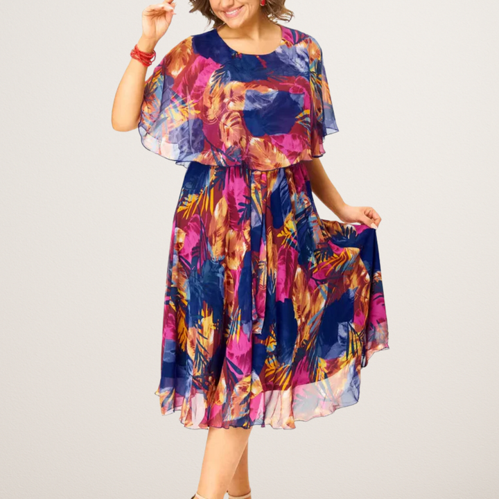 JUNE | COMFORTABLE PLUS SIZE CHIFFON DRESS