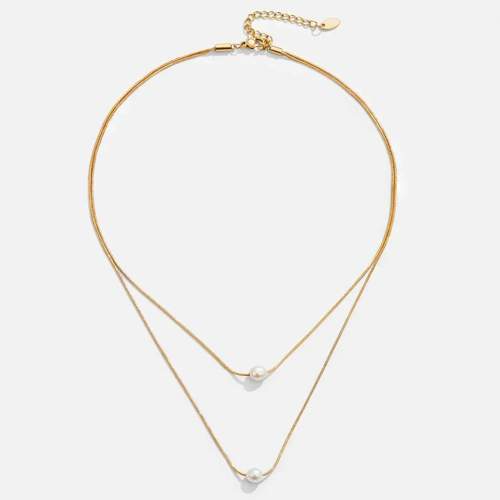 BRIONY | SOPHISTICATED LAYERED PEARL NECKLACE