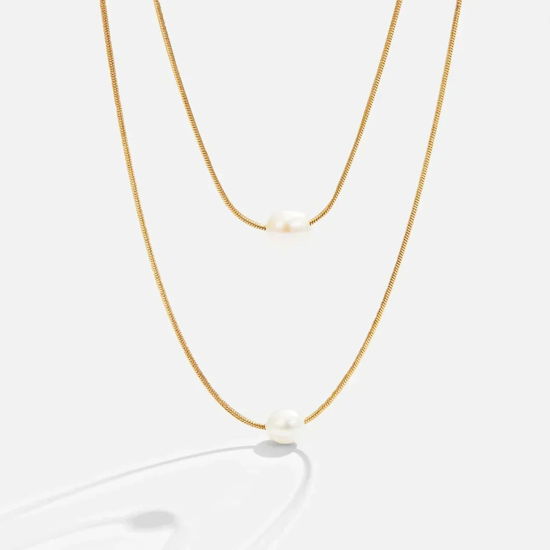 BRIONY | SOPHISTICATED LAYERED PEARL NECKLACE