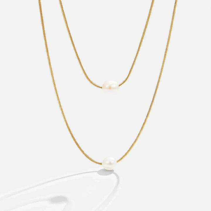 BRIONY | SOPHISTICATED LAYERED PEARL NECKLACE