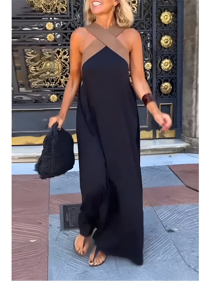 DONNA | CROSSOVER CUT DRESS