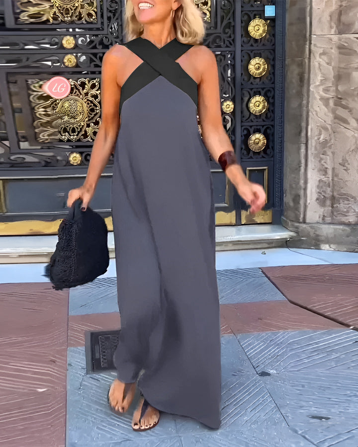 DONNA | CROSSOVER CUT DRESS