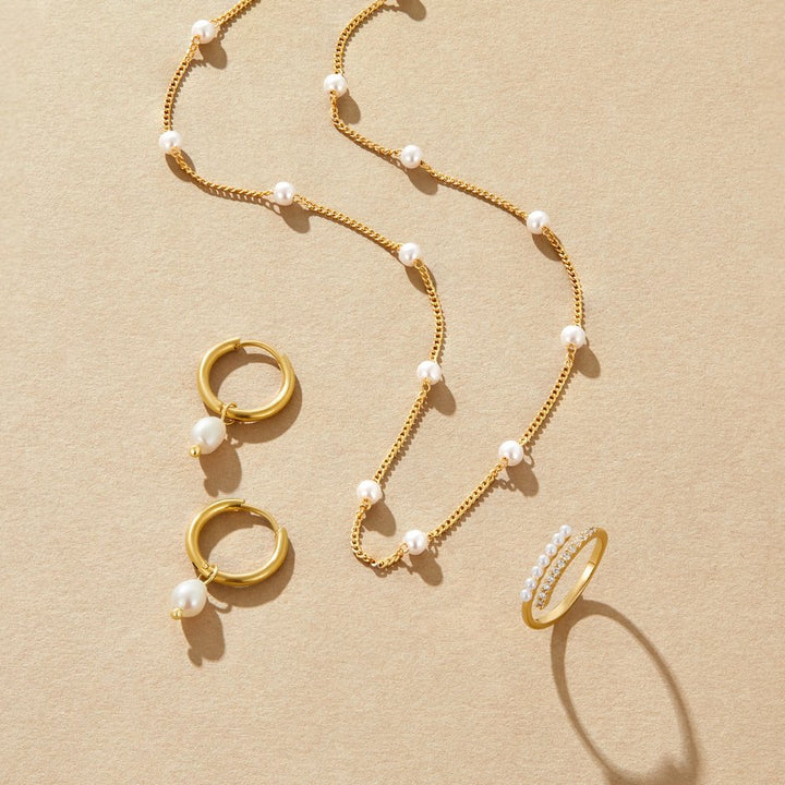 BRONTE | TIMELESS PEARL GOLD NECKLACE