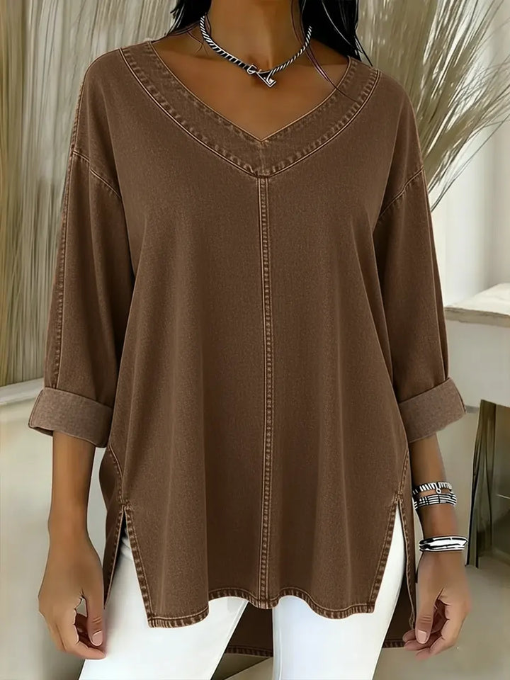 PEGGY | RELAXED V-NECK TOP