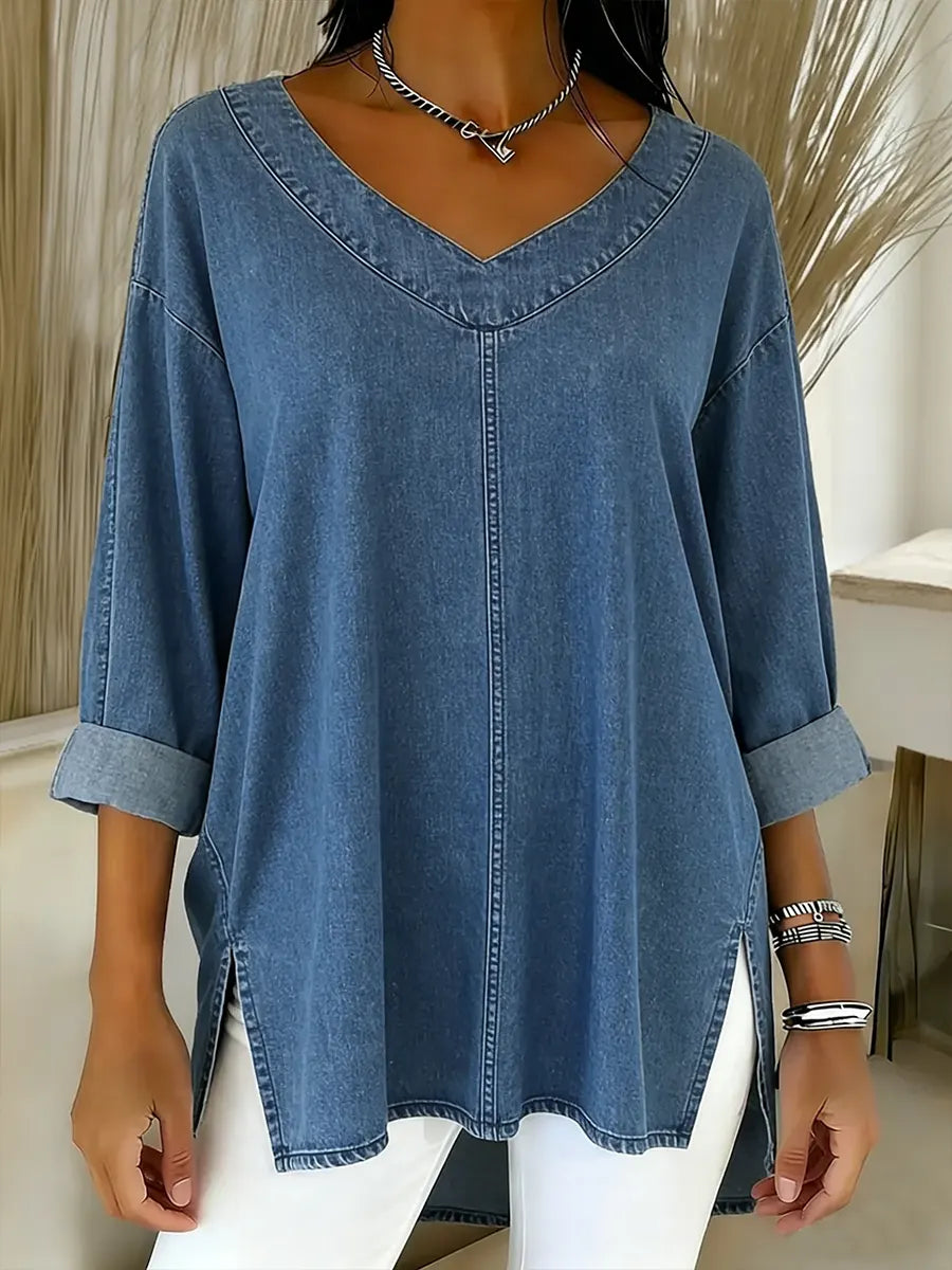 PEGGY | RELAXED V-NECK TOP