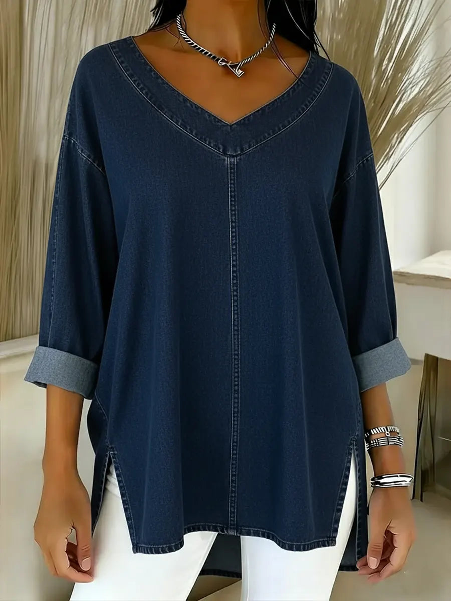 PEGGY | RELAXED V-NECK TOP