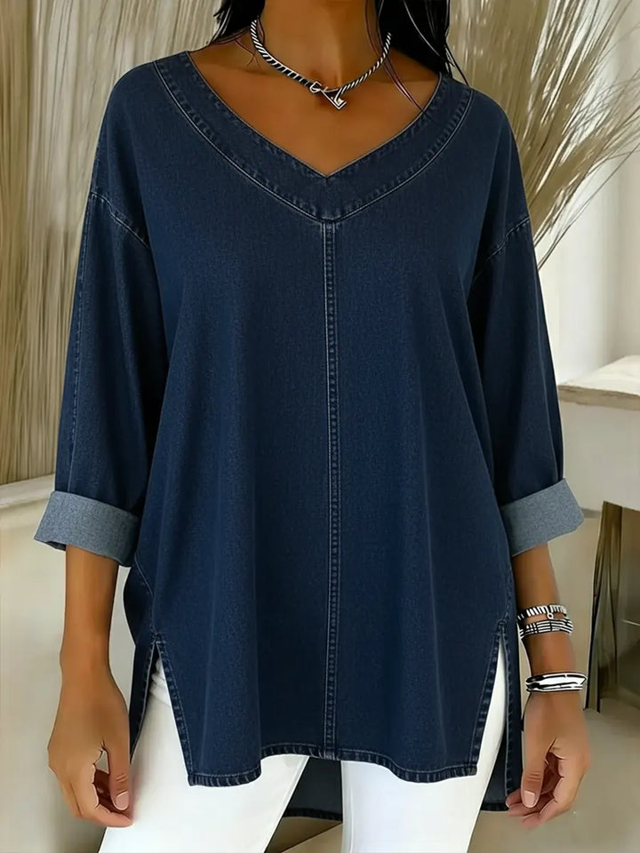 PEGGY | RELAXED V-NECK TOP