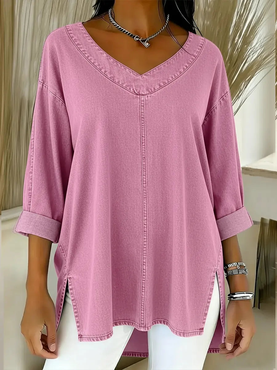 PEGGY | RELAXED V-NECK TOP