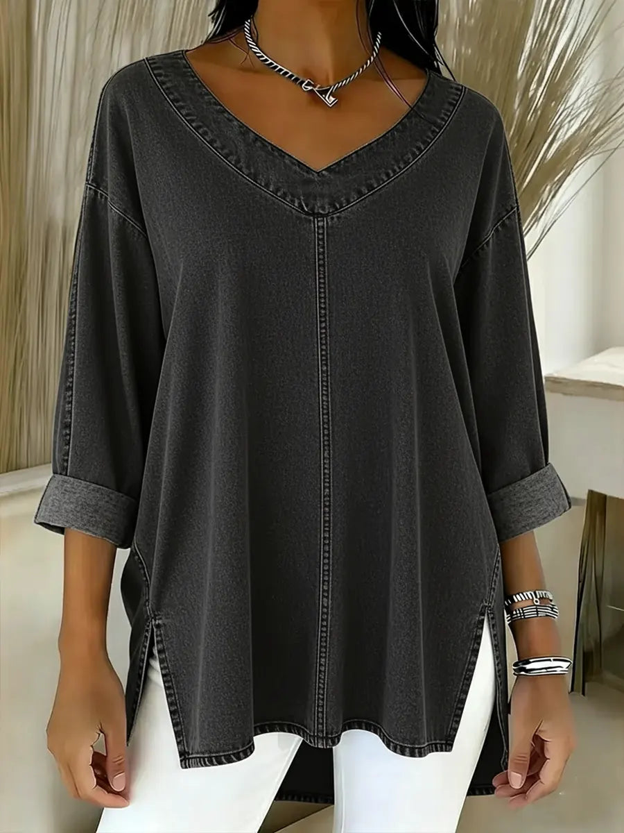 PEGGY | RELAXED V-NECK TOP