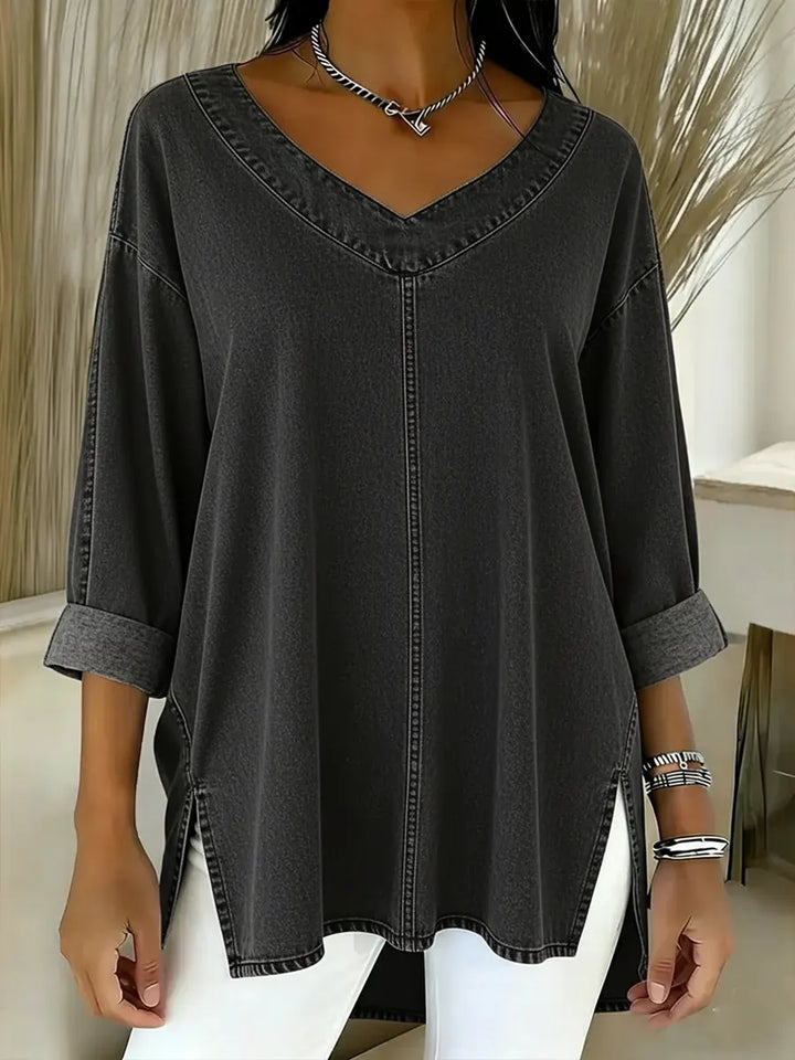 PEGGY | RELAXED V-NECK TOP