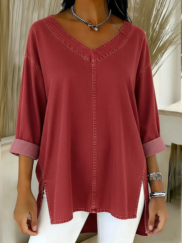 PEGGY | RELAXED V-NECK TOP