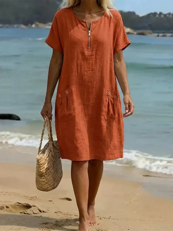 PASCALE | ZIP-FRONT POCKET DRESS