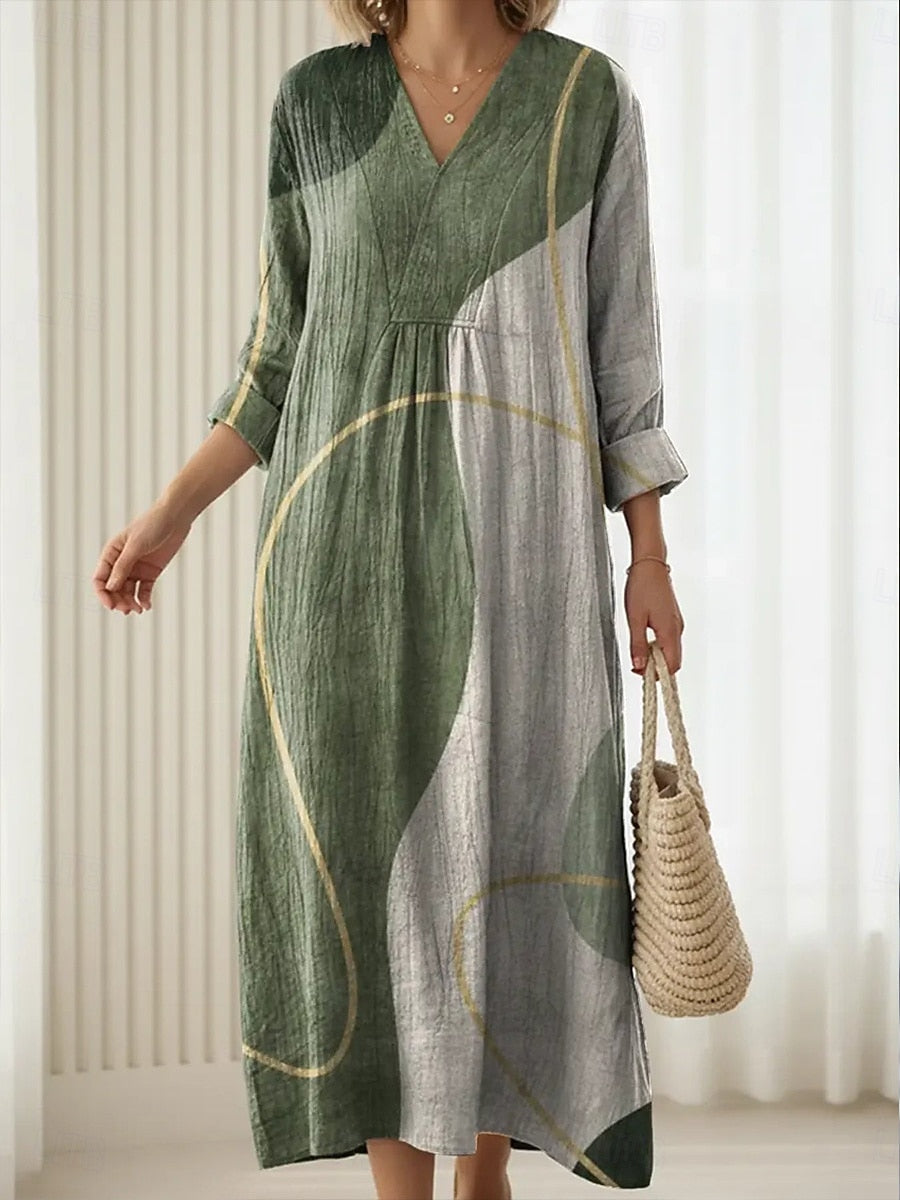 LARA | GREEN EVERYDAY COMFORT DRESS